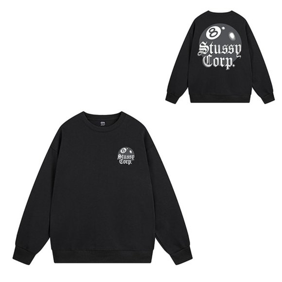 Stussy Sweatshirt 8 Ball Crew Sweat Black - Picture 1 of 1